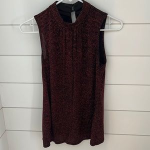 Red/black sparkle tank top